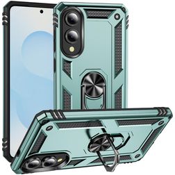 Mobigear Armor Ring Samsung Galaxy S25 Edge Hoesje Hardcase Backcover Shockproof met Ringhouder - Groen