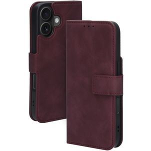 Mobiparts Classic Wallet MagSafe iPhone 16 MagSafe Hoesje Bookcase Portemonnee - Velvet Red