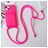 Mobigear Lanyard Card iPhone 15 Siliconen Hoesje met koord en Pasjeshouder - Roze