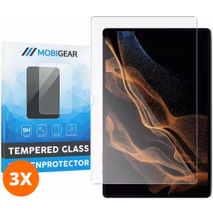 Mobigear Samsung Galaxy Tab S9 Ultra Glazen Screenprotector - Case Friendly - Zwart (3-Pack)