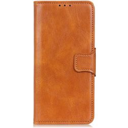 Mobigear Classy Motorola One Fusion Plus Hoesje Bookcase Portemonnee - Cognac