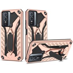 Mobigear Armor Stand Vivo Y76 Hoesje Hardcase Backcover Shockproof met Standaard - Roségoud