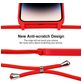 Mobigear Lanyard iPhone 15 Pro Siliconen Hoesje met koord - Rood