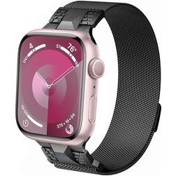 Mobigear Mecha Loop Milanese Apple Watch Bandje Magneetsluiting - 49/46/45/44 mm - Grijs