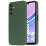 Mobiparts Samsung Galaxy A15 Siliconen Hoesje Backcover - Forest Green