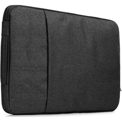 Mobigear Denim Zipper Laptop Sleeve 13 - 14 inch Laptop hoes - Zwart