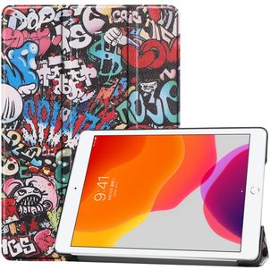 Mobigear Tri-Fold iPad 8 (2020) Hoes Bookcase - Graffiti