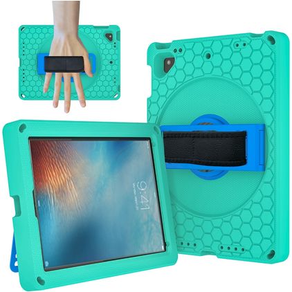 Mobigear Ruggedized iPad 5 (2017) Hoes EVA Schuim Backcover + Standaard - Groen