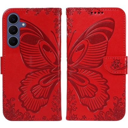 Mobigear Butterfly Samsung Galaxy S26 FE Hoesje Bookcase Portemonnee - Rood