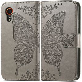 Mobigear Butterfly Samsung Galaxy Xcover 7 Hoesje Bookcase Portemonnee - Grijs