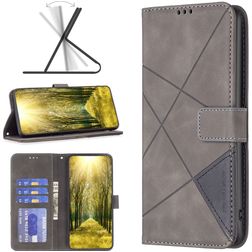 Mobigear Rhombus Google Pixel 7a Hoesje Bookcase Portemonnee - Grijs