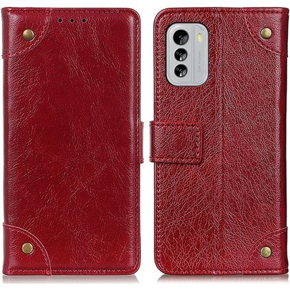 Mobigear Ranch Nokia G60 5G Hoesje Bookcase Portemonnee - Bordeaux Rood