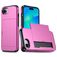 Mobigear Card iPhone 16e Hoesje Hardcase Backcover Shockproof met Pasjeshouder - Magenta