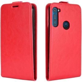 Mobigear Motorola One Fusion Plus Hoesje Flipcase - Rood