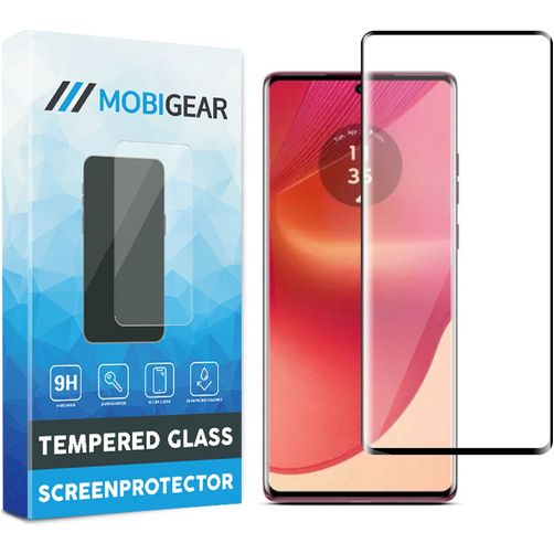 Mobigear Premium Motorola Edge 50 Fusion Glazen Screenprotector - Case Friendly - Zwart