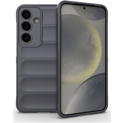 Mobigear Bumpy Samsung Galaxy S25 Hoesje Flexibel TPU Backcover - Grijs