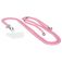 Mobiparts Nylon Phonecord Universeel Telefoonkoord Verstelbaar - Roze