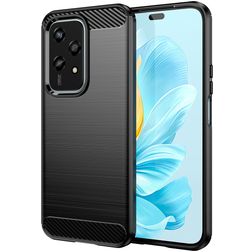 Mobigear Brushed Slim HONOR 200 Lite Hoesje Flexibel TPU Backcover - Zwart
