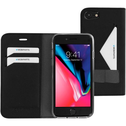 Mobiparts Classic Wallet iPhone SE (2020) Hoesje Bookcase Portemonnee - Zwart