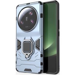 Mobigear Armor Ring Xiaomi 13 Ultra Hoesje Hardcase Backcover Shockproof met Ringhouder - Marineblauw