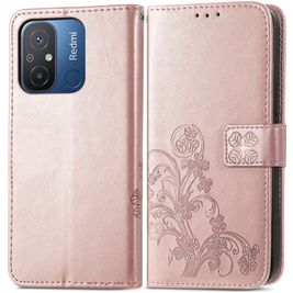 Mobigear Clover Xiaomi Redmi 12C Hoesje Bookcase Portemonnee - Roségoud