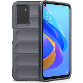 Mobigear Bumpy OPPO A96 Hoesje Flexibel TPU Backcover - Taupe Mobigear Bumpy OPPO A96 Hoesje Flexibel TPU Backcover - Taupe