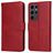 Mobigear Wallet Samsung Galaxy S24 Ultra Hoesje Bookcase Portemonnee - Rood