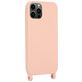 Mobigear Lanyard iPhone 14 Pro Max Siliconen Hoesje met koord - Roze