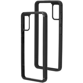 Mobiparts Rugged Clear Samsung Galaxy A41 Hoesje Hardcase Backcover Shockproof - Transparant / Zwart