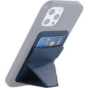 Mobigear Folding Snap-On Pasjeshouder - 3 Pasjes - MagSafe Compatible - Donkerblauw