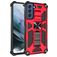 Mobigear Armor Stand Samsung Galaxy S21 FE Hoesje Hardcase Backcover Shockproof met Standaard - Rood