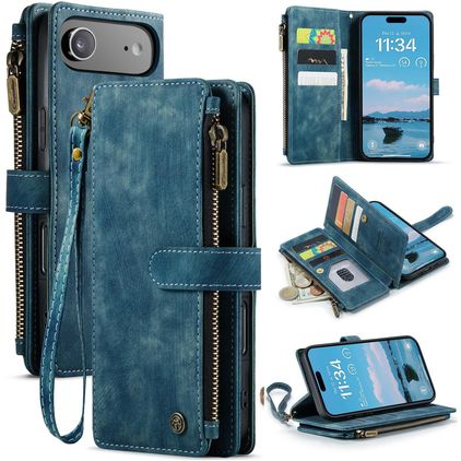 CaseMe C30 iPhone Air Hoesje Bookcase Portemonnee - Blauw