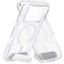 Mobiparts Hardcover Doorzichtig iPhone 18 Pro MagSafe Hoesje Hardcase Backcover met Standaard - Transparant