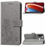 Mobigear Clover Samsung Galaxy A21 Hoesje Bookcase Portemonnee - Grijs