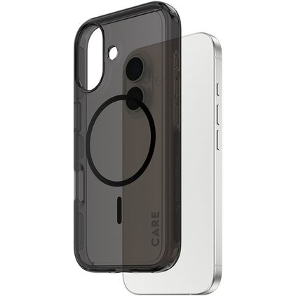 CARE by PanzerGlass Flagship iPhone 17 MagSafe Hoesje Hardcase Backcover - Smokey Black