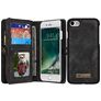 Caseme 008 iPhone SE (2020) Hoesje Uitneembare 2in1 Bookcase Portemonnee - Zwart