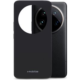 Mobilize Rubber Gelly Xiaomi 14 Ultra Hoesje Flexibel TPU Backcover - Matt Black