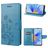 Mobigear Flowers OPPO A17 Hoesje Bookcase Portemonnee - Blauw