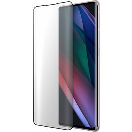 Mobiparts Curved OPPO Find X3 Neo Glazen Screenprotector - Case Friendly - Zwart