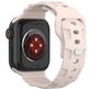 Mobigear Sport Armor Siliconen Apple Watch Bandje Druksluiting - 42/41/40/38 mm - Sand Pink