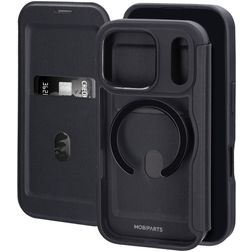 Mobiparts Shield Line iPhone 18 Pro MagSafe Hoesje Bookcase - Zwart