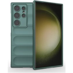 Mobigear Bumpy Samsung Galaxy S24 Ultra Hoesje Flexibel TPU Backcover - Groen