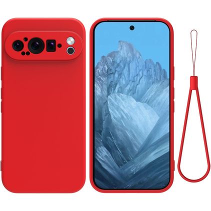 Mobigear Colors Google Pixel 9 Pro XL Hoesje Flexibel TPU Backcover - Rood