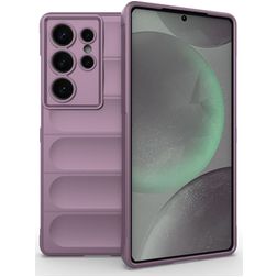 Mobigear Bumpy Samsung Galaxy S25 Ultra Hoesje Flexibel TPU Backcover - Paars