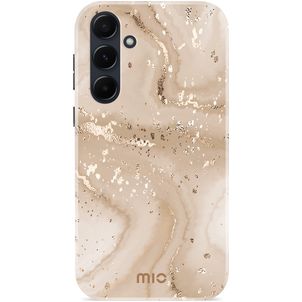 MIO Samsung Galaxy A55 MagSafe Hoesje Hardcase Backcover - Gold Marble