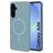 Mobiparts Slim Line Samsung Galaxy A36 MagSafe Hoesje Hardcase Backcover - Sage Green