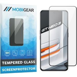 Mobigear Premium Realme GT Neo 3 Glazen Screenprotector - Case Friendly - Zwart