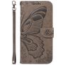 Mobigear Butterfly Samsung Galaxy S25 Plus Hoesje Bookcase Portemonnee - Grijs
