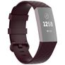 Mobigear Cross Siliconen Fitbit Charge 4 Bandje Gespsluiting - Bordeaux Rood