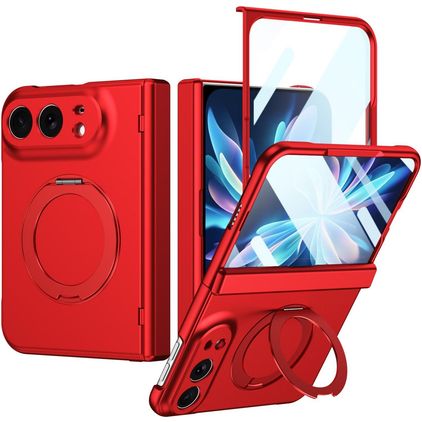 Mobigear Rotation Ring iPhone Duo MagSafe Hoesje Hardcase Backcover met Ringhouder - Rood